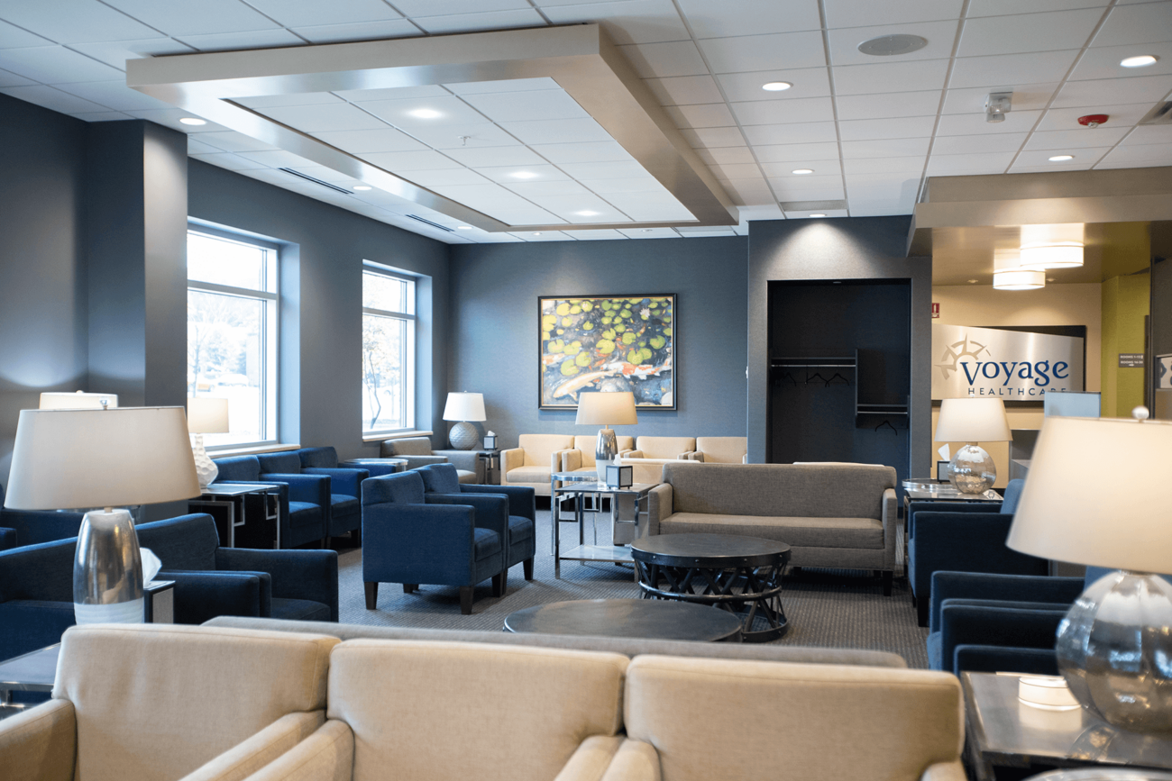 Voyage Healthcare lobby in Plymouth