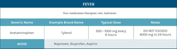 Fever during pregnancy chart